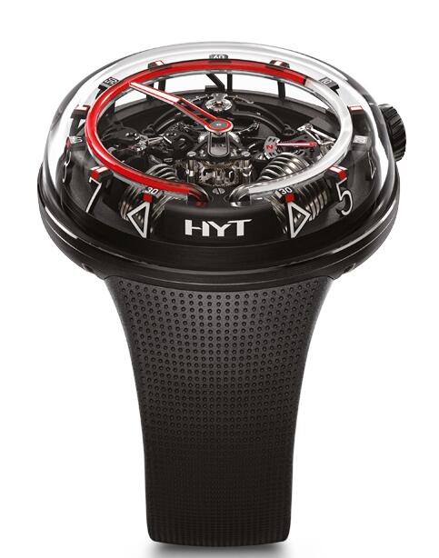 Review HYT h20-all-black-red 251-AD-461-RF-RU Replica watch - Click Image to Close